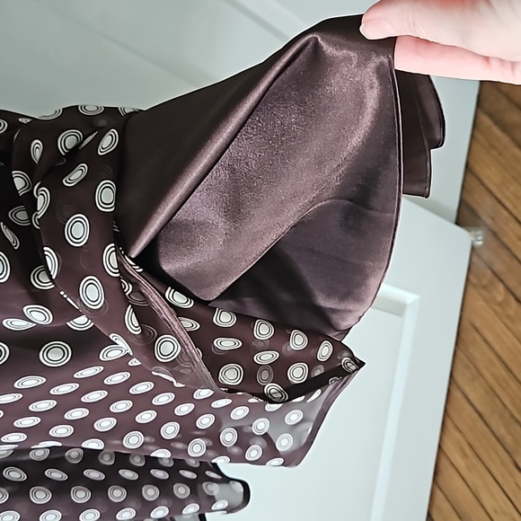 Flowy, lined,drop waist, midi dress. - Picture 4 of 6